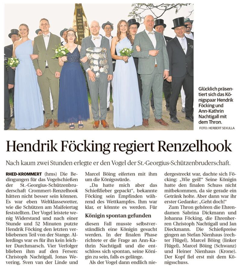 BBV Bericht vom 03.05.2022 zum Schützenfest 2023